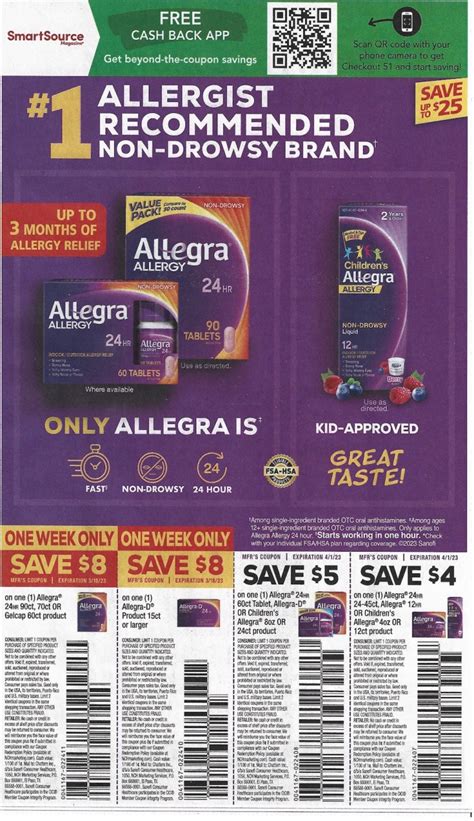smartsource coupons insert allegra allergy march 2023