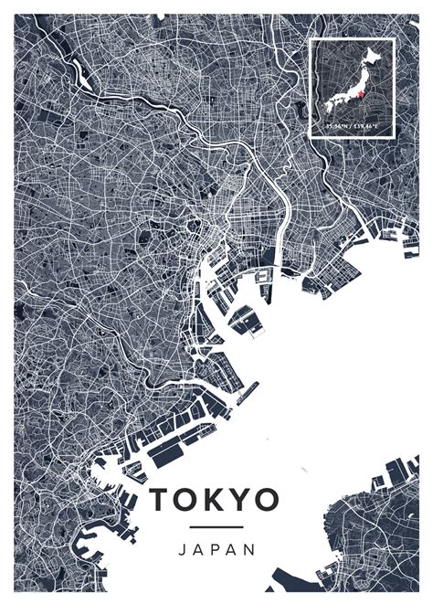 / japan map tokyo on world map and travel information. Tokyo Map Poster - Maps Of The World