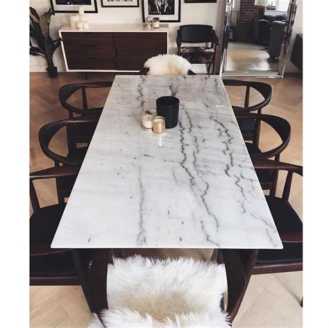 Granite is also great for rolling out large batches of cookie dough or for kneading bread dough. Corra Modern White Marble Brushed Steel Dining Table ...