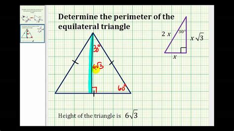 Example Determine The Perimeter Of An Equilateral Triangle Given The