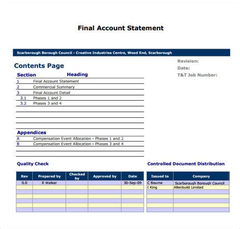 Free 11 Statement Of Account Samples And Templates In Pdf