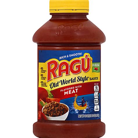 Ragú Old World Style Sauce Flavored With Meat 45 Oz Jar Tomato