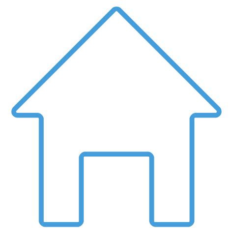 Free Outline Home Blue Ui Icon