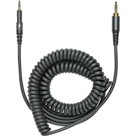 Audio Technica Ath M50x Replacement Coiled Cable Black Headphone