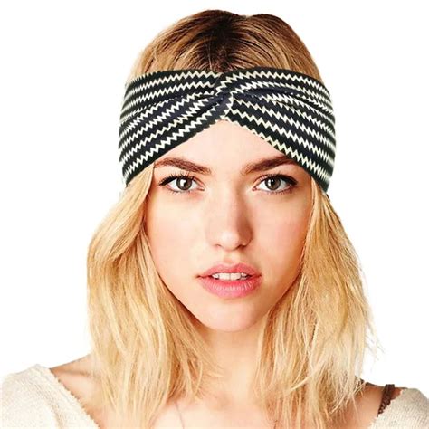 Boho Cotton Twist Headbands For Women Elastic Turban Headband Sport