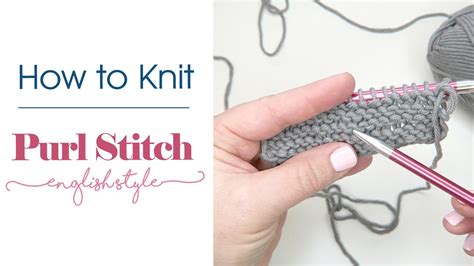 How To Knit Purl Stitch English Style Confessions Of A Homeschooler