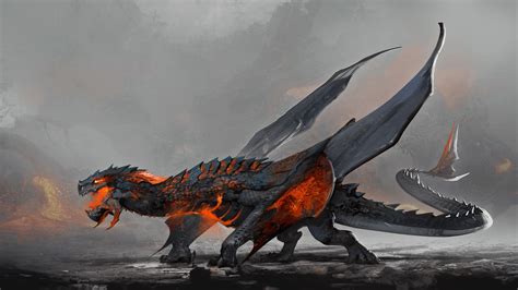 Fire Dragon Concept Art Rdrawing