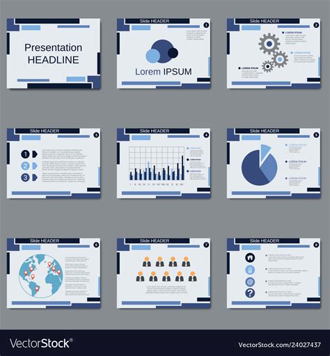 Professional Business Presentation Template Vector Image
