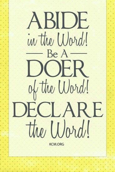 Be A Doer Good Morning Sister Doers Of The Word Only Believe Speak