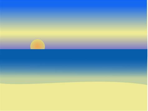 Cartoon Sunrise Over Water Png