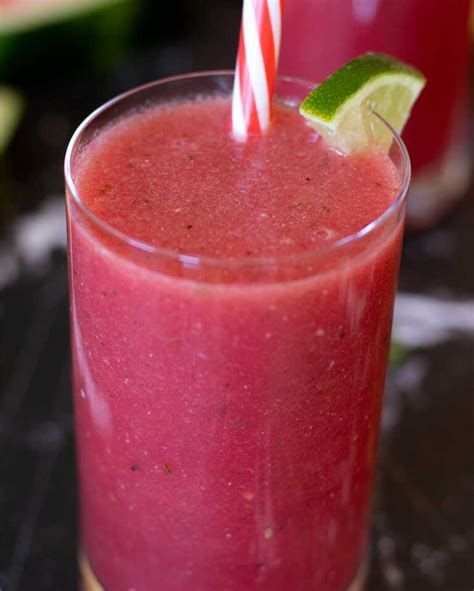 Watermelon Smoothie Recipe Go Eat Green Easy Summer Drink