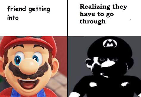 Cursed Mario Meme Template Rmemetemplatesofficial
