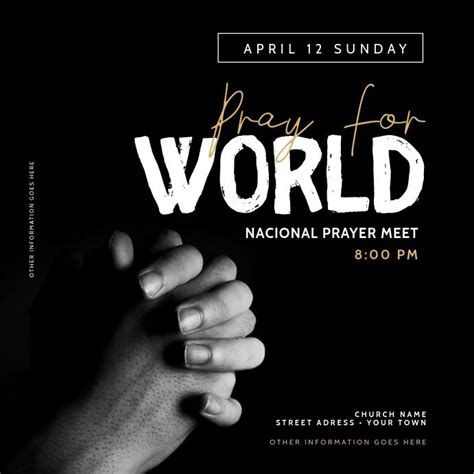 Church Pray Flyer Templates In 2020 Church Media Design Social Media