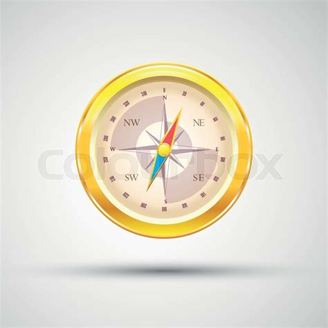 Compass Gold Stock Vector Colourbox