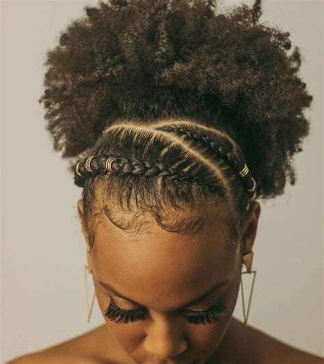 Naturally Melaninn Hair On Instagram “two Braids With High Curly Puff