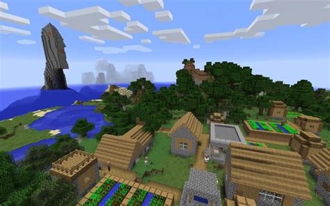 Village And Ocean Monument Minecraft Seed Hq