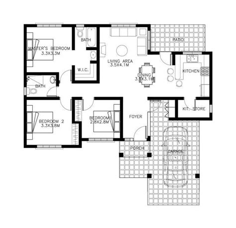 4 Bedroom Floor Plan Bungalow House Design