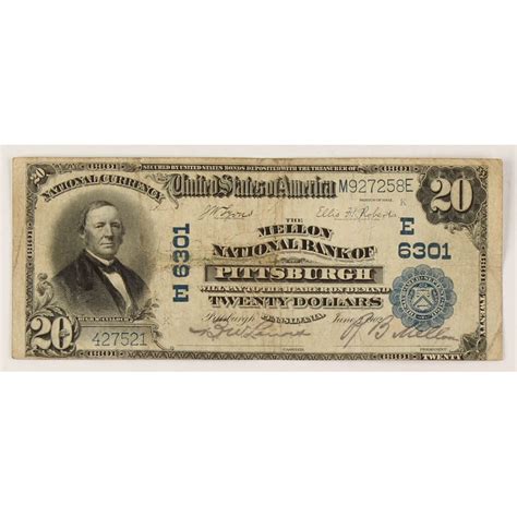 C/o chase manhattan bank, usa, national association 1201 n. 1902 $20 Twenty-Dollar U.S. National Currency Large-Size ...