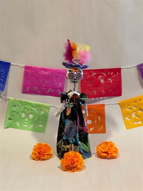 Catrina Day Of The Dead Catrina With Feathers Paper Mache Dia De