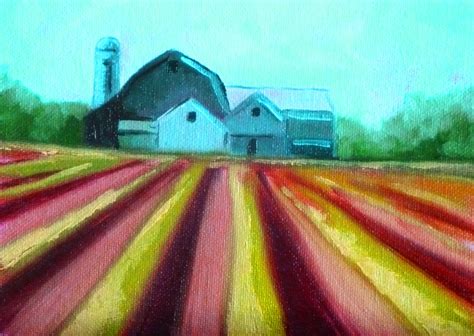 Farm Field Painting Oil Painting Landscape Original Paintings Painting
