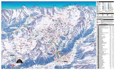 Large Scale Piste Map Of Ischgl And Samnaun Resorts Silvretta Arena