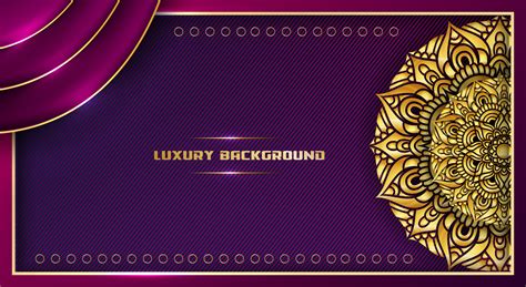 Luxury Background With Elegant Gold Line Frame And Mandala Design With