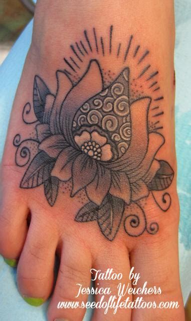 Lotus Flower Tattoo Designs On Foot Best Flower Site