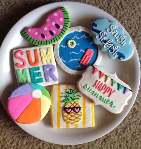 Summer cookies fancy cookies iced cookies cute cookies easter cookies royal icing cookies. Items similar to Summer Theme Cookies / One Dozen on Etsy | Summer sugar cookies, Summer cookies ...
