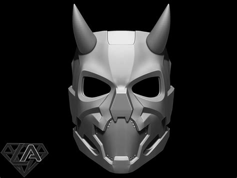 Cyberpunk Sci Fi Demon Mask With Horns 3d Print Model By Lafactorystore
