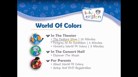 Baby Einstein World Of Colors 2010 Dvd Menu Youtube