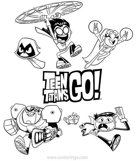 All Teen Titans Go Characters Coloring Pages