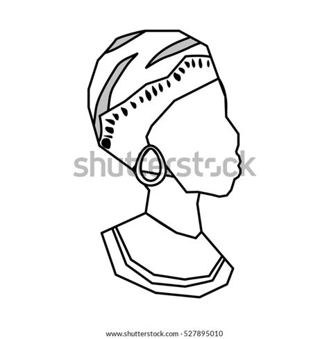African Woman Silhouette Icon Vector Illustration Stock Vector Royalty