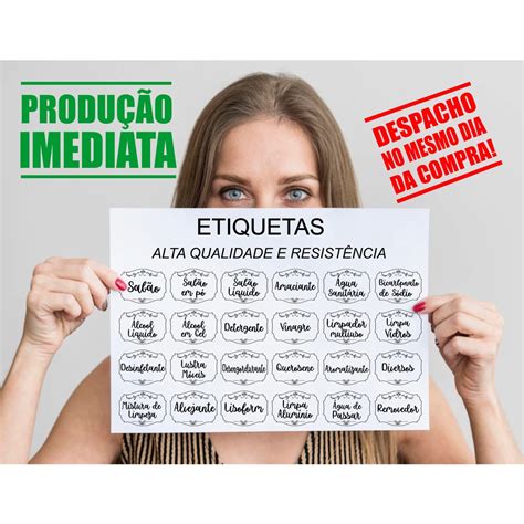 Etiquetas Para Produtos De Limpeza 24 Unidades Shopee Brasil