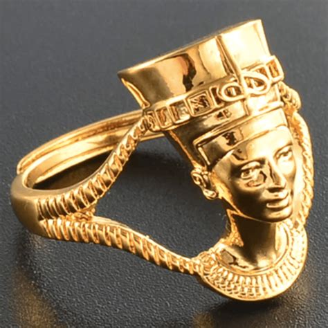 Queen Nefertiti Ring 18k Gold Plated