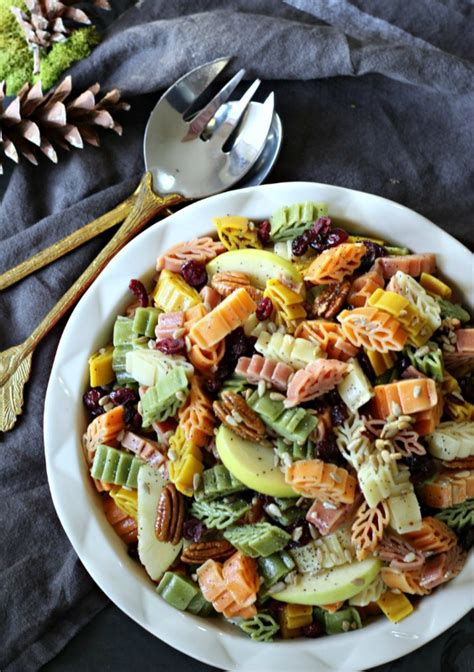 Pasta salad with ranch dressing for the ranch lovers. Fall Harvest Pasta Salad