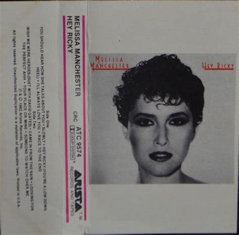 Melissa Manchester Hey Ricky 1982 Crc Cassette Discogs