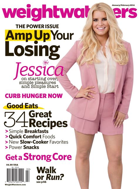 Jessica Simpson Weight Watchers Magazine Usa Januaryfebruary