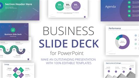 Professional Business Slide Deck Powerpoint Template With Images