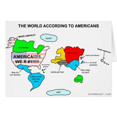 The World According To Americans Card Zazzle