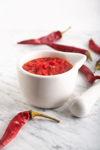 Premium Photo Traditional Maghrebi Hot Chili Pepper Sauce Paste