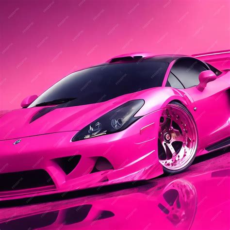 Premium Ai Image Classic Pink Color Car Background Wallpaper