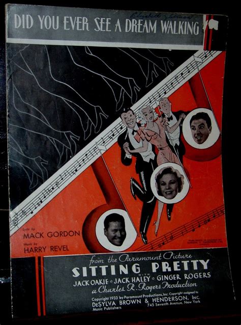 Vintage Sheet Music Dream Walking From Sitting Pretty