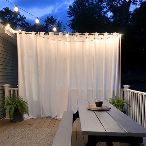 How To Install Floating Outdoor Curtains Diy Hometalk