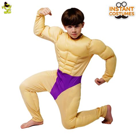 Buy New Boys Muscle Jumpsuit Costume Copslay