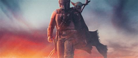 2560x1080 Disney Baby Yoda And The Mandalorian Poster