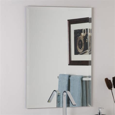 Shop Decor Wonderland 236 In W X 315 In H Rectangular Frameless Bathroom Mirror With Hardware