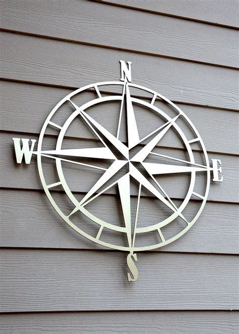 nautical compass rose metal wall art etsy