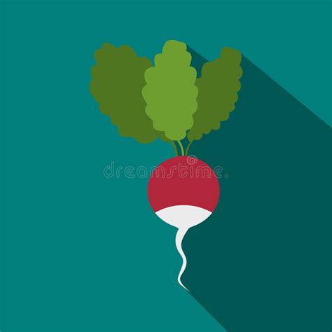 Radish Icon In Flat Style Stock Vector Illustration Of Icon 78756089