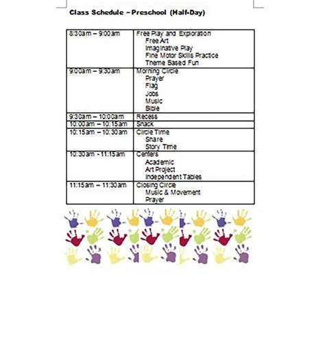 Class Schedule Template And How To Make It