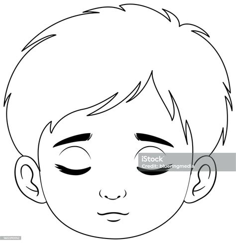 Cartoon Boy Closing His Eyes Stock Illustration Download Image Now